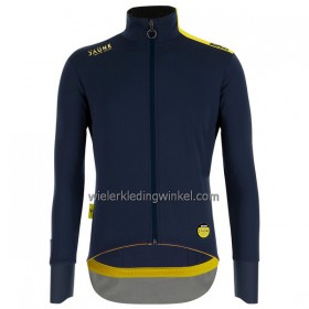 Set Fietsshirt Lange Mouw + Lange Koersbroek 2022 Ronde van Frankrijk Donkerblauw